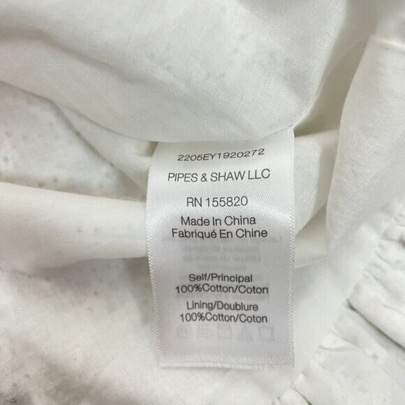 Veronica Beard Revolve Denise Smocked Long Sleeve Eyelet Mini Dress Off White 4 - Picture 10 of 14